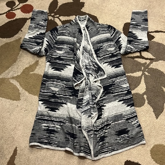 Lucky Brand Open Front Cardigan size XL Aztec Southwestern Boho Hippie New - Picture 15 of 15